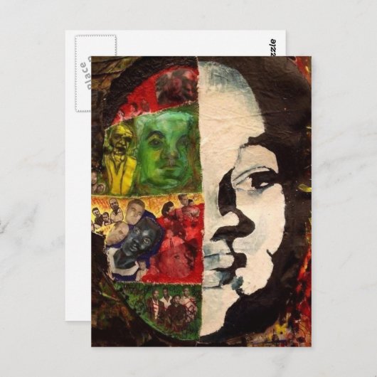 Emmett Till Abstract Collage Postcard Briefkaart (Voorkant / Achterkant)