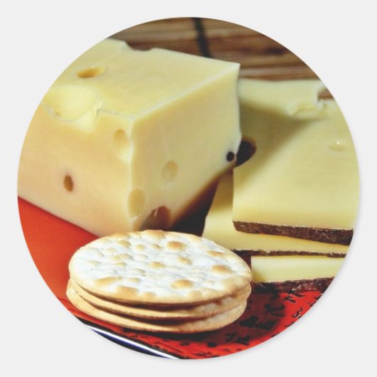 Emmi Emmentaler kaas Ronde Sticker (Voorkant)