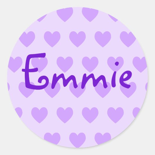 Emmie in het Paars Ronde Sticker (Voorkant)