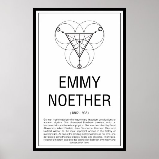 Emmy Noether Poster (Voorkant)