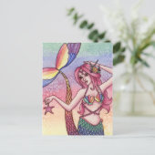 Emmy — Rainbow Mermaid Briefkaart (Staand voorkant)