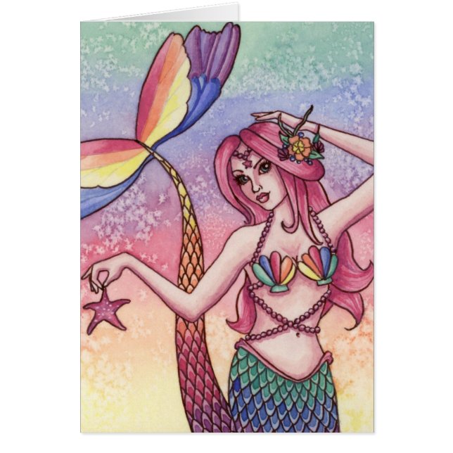 Emmy - Rainbow Mermaid Card (Voorkant)