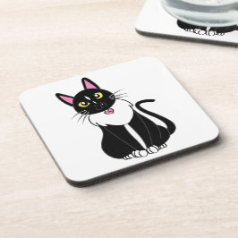 Emmy The Tuxedo Cat Bier Onderzetter