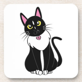 Emmy The Tuxedo Cat Bier Onderzetter