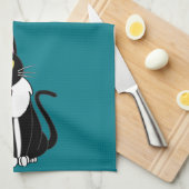 Emmy The Tuxedo Cat Theedoek (Quarter Fold)