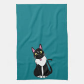 Emmy The Tuxedo Cat Theedoek (Verticaal)