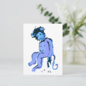 emo aap inkt briefkaart (Staand voorkant)