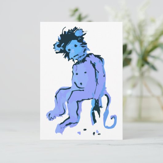 emo aap inkt kaart (Staand voorkant)