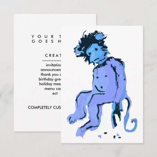 emo aap inkt kaart (Voorkant / Achterkant)