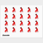 emo aap inkt ronde sticker (Vel)