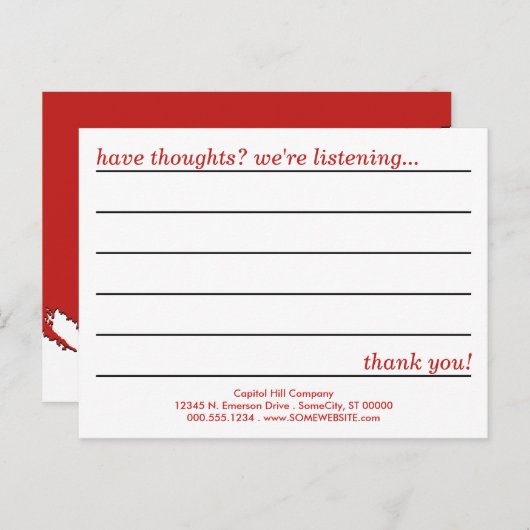 emo-achtige commentaarkaart briefkaart (Voorkant / Achterkant)