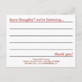 emo-achtige commentaarkaart briefkaart (Voorkant)