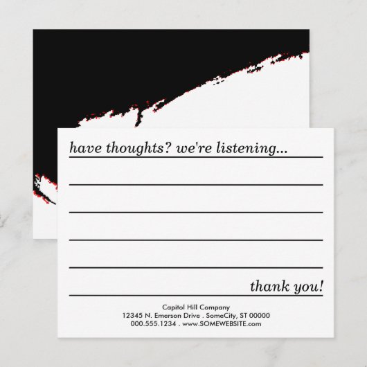 emo-achtige commentaarkaart briefkaart (Voorkant / Achterkant)