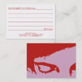 emo-achtige commentaarkaart visitekaartje (Voorkant / Achterkant)