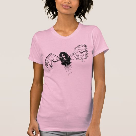emo angel ringer t-shirt (Voorkant)