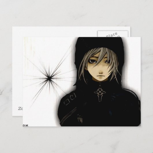 Emo Anime Briefkaart (Voorkant / Achterkant)