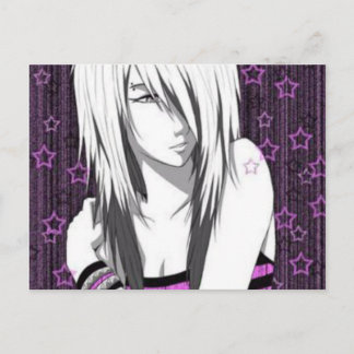 Emo Anime Girl Briefkaart