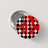 Emo Argyle Paint Splatter Ronde Button 3,2 Cm (Voorkant /achterkant)