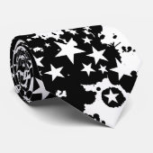 Emo B&W Sterrenverf Stropdas (Opgerold)
