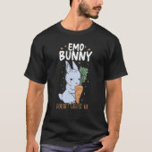 Emo Bunny Doesn't Carrot All Bunny Rabbit Animal B T-shirt (Voorkant)