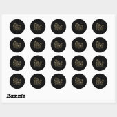 Emo Capybara Goth Punk Boba Grappige Knaagdier  Ronde Sticker (Vel)