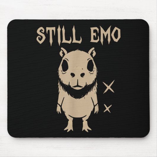 Emo Capybara Goth Punk Nog steeds Emo  Muismat (Voorkant)