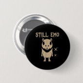 Emo Capybara Goth Punk Nog Steeds Emo Ronde Button 5,7 Cm (Voorkant /achterkant)