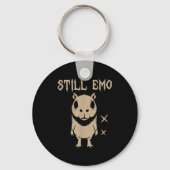 Emo Capybara Goth Punk Nog Steeds Emo Sleutelhanger (Voorkant)