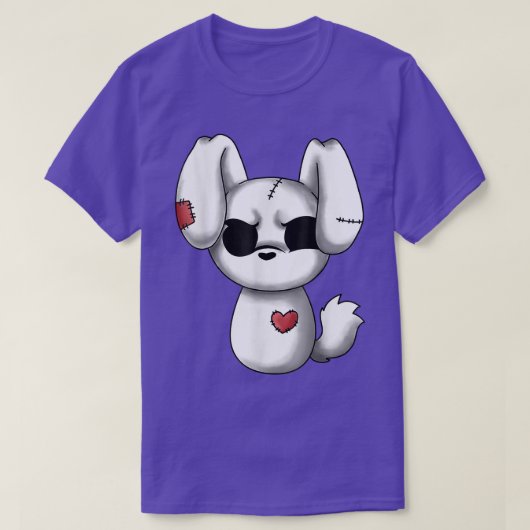 Emo Chibi - Kawaii Easter Gothic Emo Bunny T-shirt (Design voorkant)