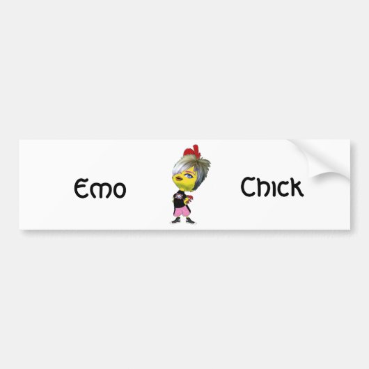 Emo Chick Bumpersticker (Voorkant)