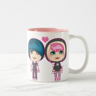 Emo Couple Tweekleurige Koffiemok