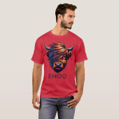 Emo Cow Cute Scottish Highland Emoo Grunge Men Wom T-shirt (Voorkant volledig)