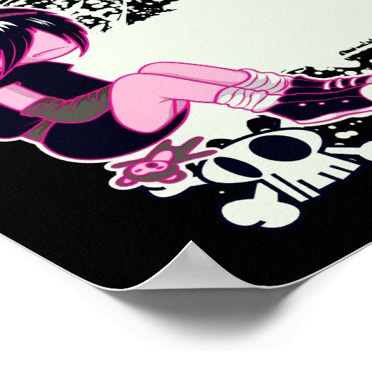 emo diepe gedachten vectorillustratie poster (Hoek)