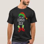 Emo Elf Matching Family Group Kerstmis Elf T-shirt (Voorkant)