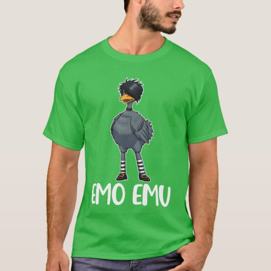 Emo Emu Funny Bird Gift meisje T-shirt (Voorkant)