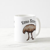 Emo Emu Funny Hipster Koffiemok (Voorkant rechts)
