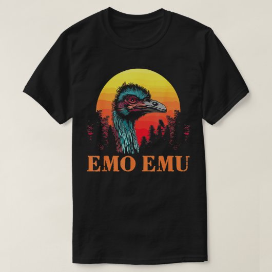 Emo Emu Grappig  Emu Running Bird Pun T-shirt (Design voorkant)