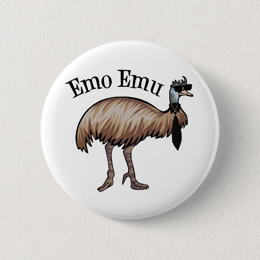 Emo Emu Ronde Button 5,7 Cm (Voorkant)