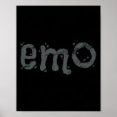 EMO en nog steeds Gothic - zwart noodlijdend emo Poster (Voorkant)