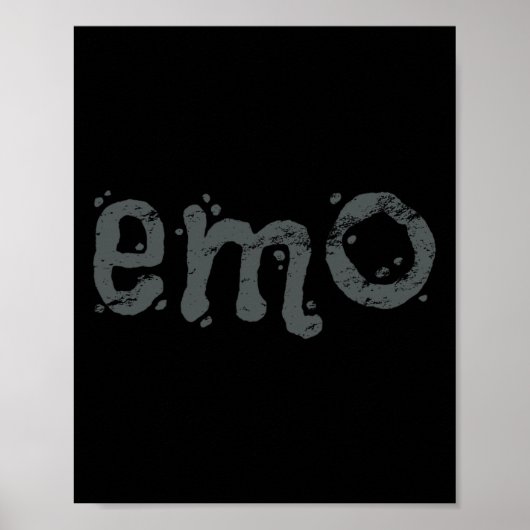 EMO en nog steeds Gothic - zwart noodlijdend emo Poster (Voorkant)