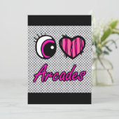Emo Eye Heart I Love Arcades Kaart (Staand voorkant)