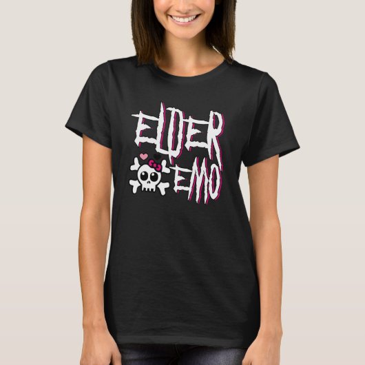 Emo Forever Roze Skull 2000 Kind Punk een Oudere E T-shirt (Voorkant)