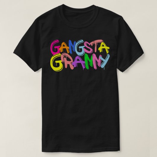 Emo Gangsta Granny Gangster Grootmoeder Oma T-shirt (Design voorkant)