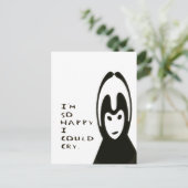 Emo Girl Briefkaart (Staand voorkant)