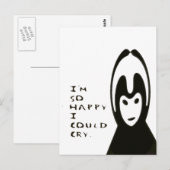 Emo Girl Briefkaart (Voorkant / Achterkant)