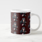 Emo girl with long black hair grote koffiekop (Rechts)