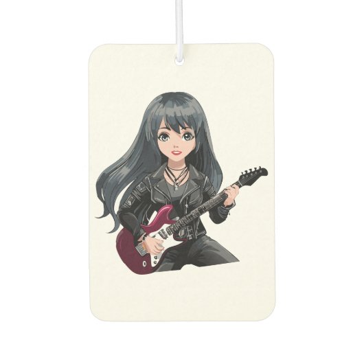 Emo girl with long black hair luchtverfrisser (Voorkant)