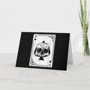 Emo Gothic and Punk Ace of Spades Poker Game Feestdagen Kaart