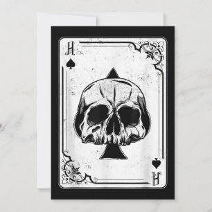 Emo Gothic and Punk Ace of Spades Poker Game Feestdagenkaart