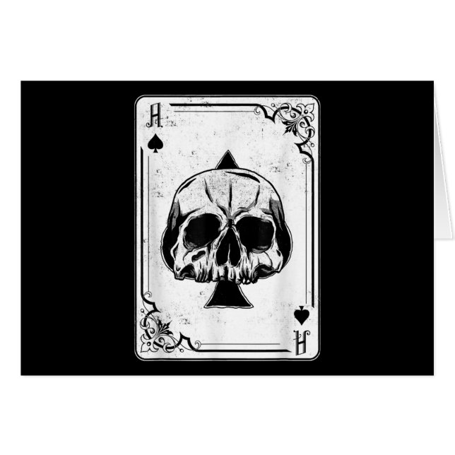 Emo Gothic and Punk Ace Spades Poker Game (Voorkant Horizontaal)